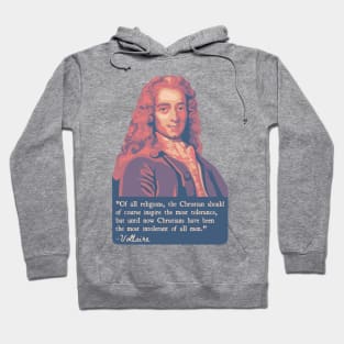 Voltaire Portrait And Quote Hoodie